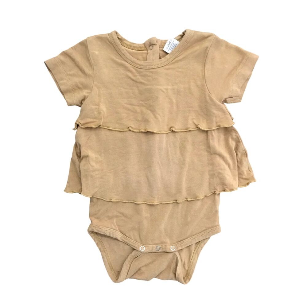 Kate Quinn Brown Ruffle Bamboo Bodysuit Size 6-12mo